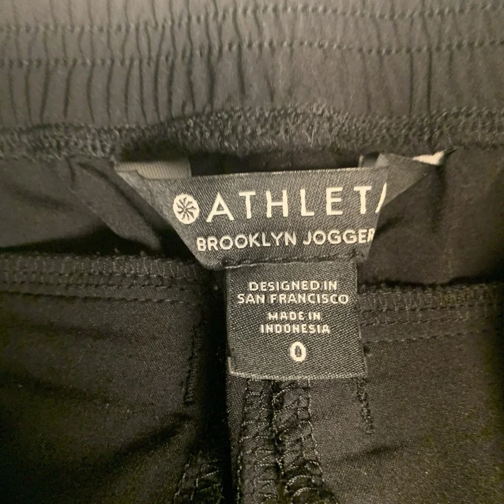 Athleta‎ Pants Womens 0 Brooklyn Joggers Black Unlined Workout Gym Exercise